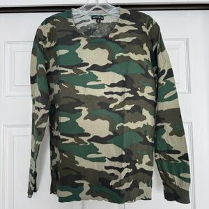 J.CREW | Mercantile Camo cotton crewneck sweater MEDIUM